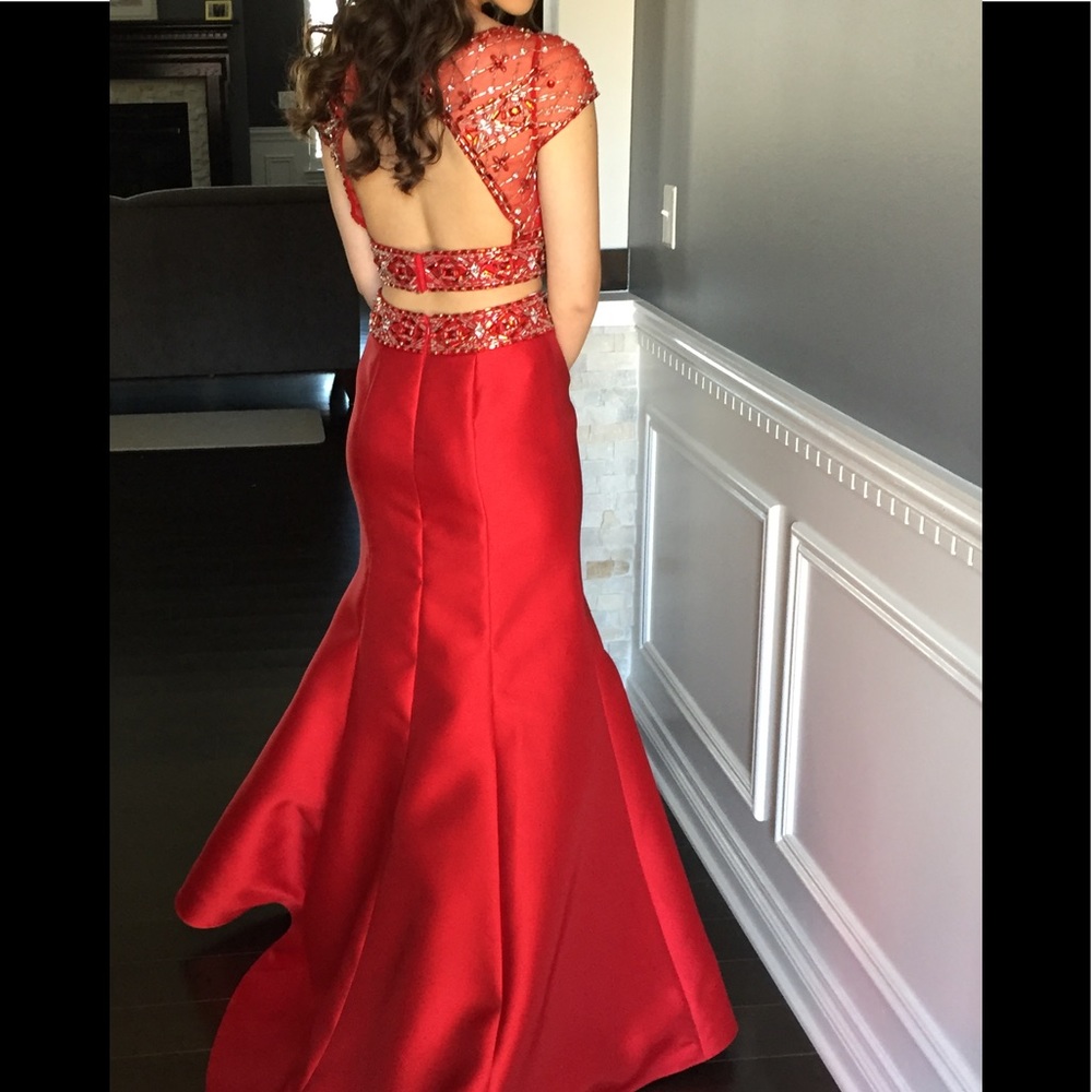 Rachel Adams  2 piece beaded prom dress- Beautiful Red
Homecoming / Prom dress